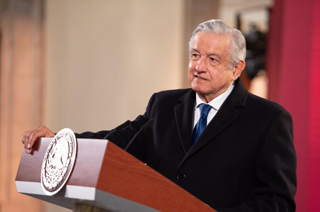 El Presidente Andrés Manuel López Obrador, en su conferencia de prensa matutina del 21 de diciembre.