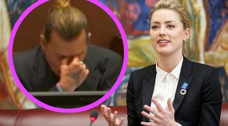Esta es la foto de Amber Heard con el labio roto