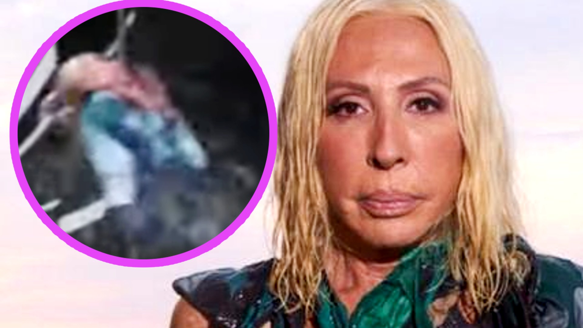 Compañero de Laura Bozzo le avienta glosado de agua en la cara, ¡qué pase el desgraciado!