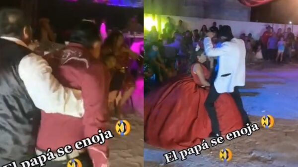 Chambelanes se avientan los pasos prohibidos y el padre de la quinceañera enfurece