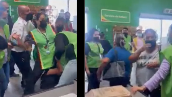 VIDEO: Graban pelea entre empleada de Bodega Aurrera y clienta por supuesta infidelidad