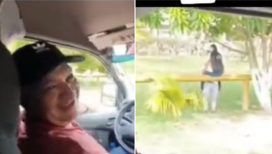 Hombre molesta a pareja que se está besando en la calle y descubre que es su hija