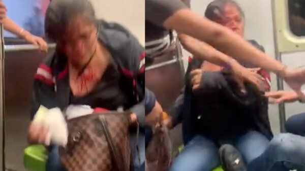 VIDEO: Mujeres protagonizan brutal y sangrienta pelea en el metro de la CDMX