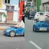 VIDEO: Captan a un hombre circulando a toda velocidad por Ecatepec ¡al estilo de Mario Kart!