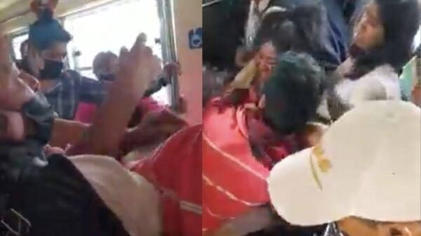 VIDEO: Mujeres pelean sin descanso y desatan el caos a bordo del Tren Ligero de la CDMX