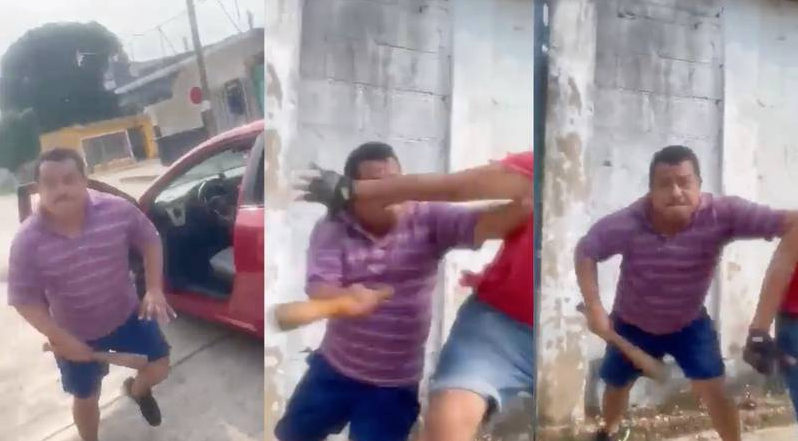 VIDEO: Padre descubre a su hija con el novio y los agarra a batazos