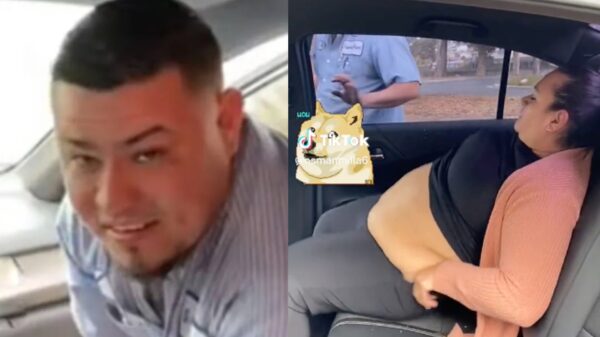 VIDEO: Captan a un hombre siendo infiel arriba de un auto y la amante sale huyendo