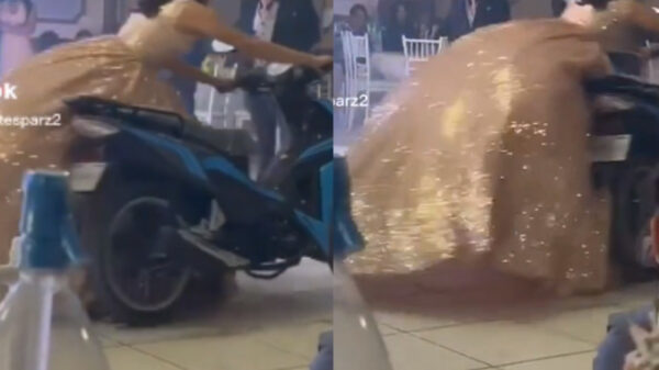 VIDEO: Quinceañera acelera motocicleta durante vals y pasa tremenda vergüenza