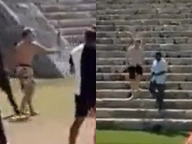 VIDEO: ¡Otra vez! Turista sube a pirámide de Kulukán en Chichen Itzá y lo bajan a palazos