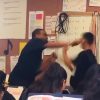 VIDEO: Maestro y alumno pelean intensamente en pleno salón de clases en Los Ángeles