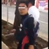 VIDEO: Señor castiga con tremendo zape a jovencito por haber rayado la banqueta
