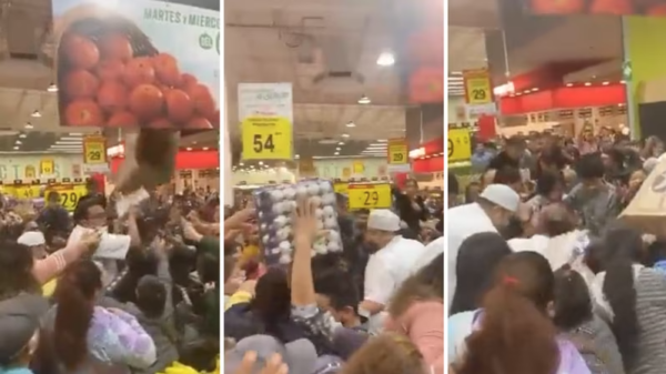 VIDEO: Oferta de huevos causa ‘guerra campal’ en tienda de Torreón, Coahuila