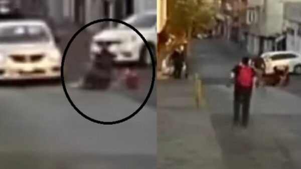 VIDEO: Taxista atropella a una mujer ya sus dos hijos; se da a la fuga