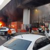VIDEO: Se registra fuerte incendio debajo de las trabes de las línea 12 de metro