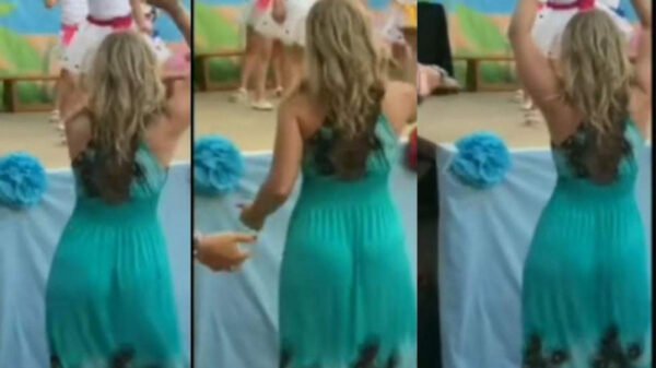 Video: Maestra de kínder roba miradas en pleno festival con tremendos pasos prohibidos