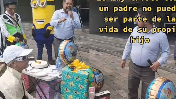 VIDEO: Papá celebra el cumpleaños de su hija a las afueras de un juzgado porque su ex no le deja verla