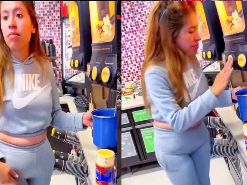 #LadyCaféDelOxxo se hace viral por llevar olla y servirse café sin querer pagarlo