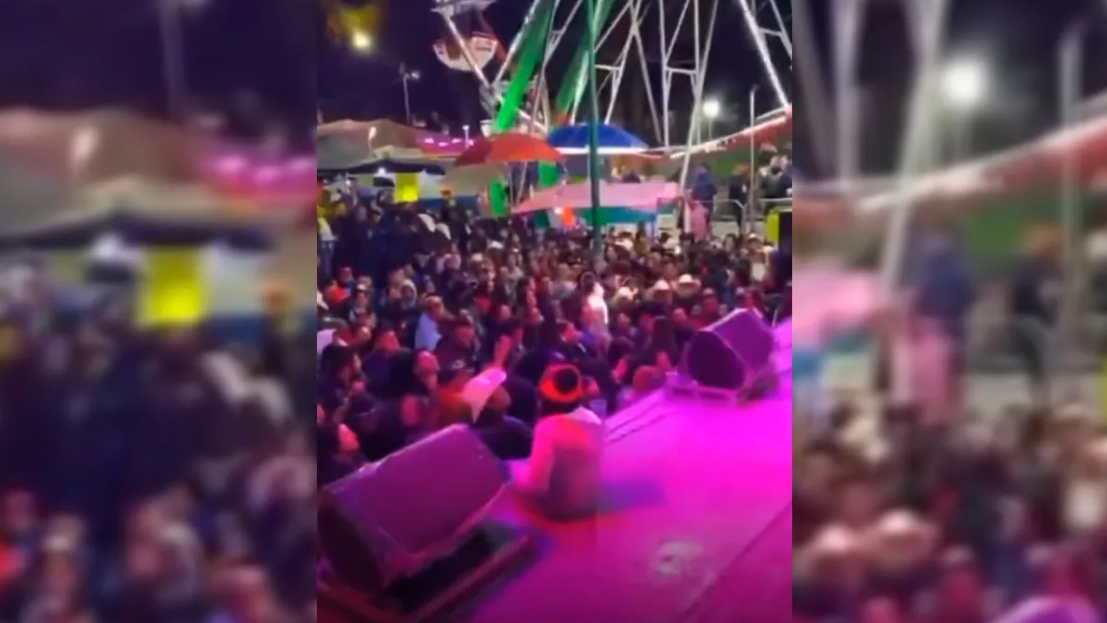 Sale a la luz video del momento justo en que se armó la balacera en la Feria de Topilejo