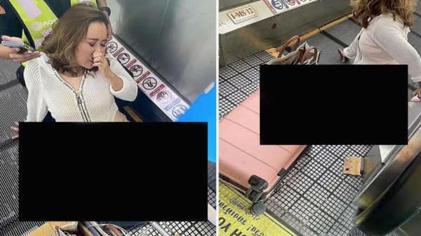 Amputan pierna a mujer tras quedar atorada en escaleras eléctricas de aeropuerto en Tailandia