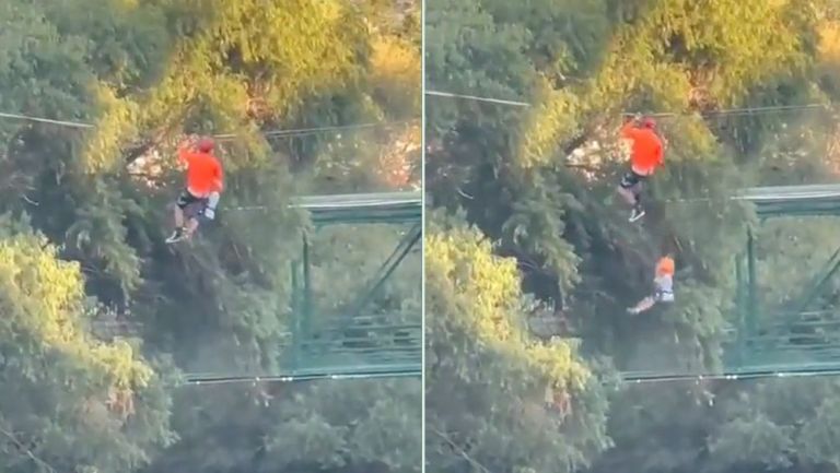 IMÁGENES FUERTES: Niño de 6 años cae al vacío tras falla en tirolesa en Parque Fundidora