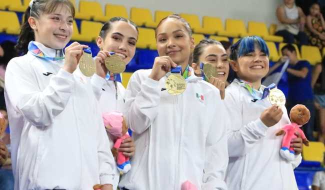 México conquista oro en gimnasia artística femenil en San Salvador 2023