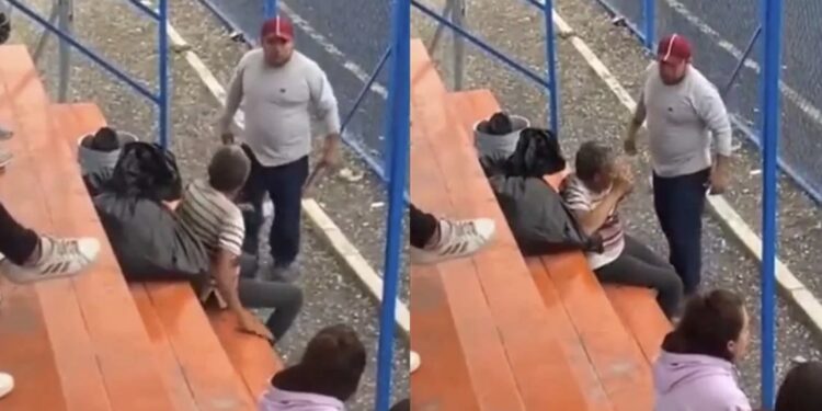 VIDEO: Hombre golpea a abuelito arteramente por festejar un gol de su equipo