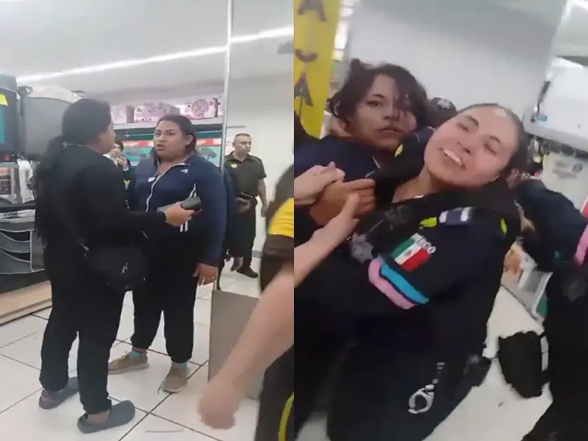 VIDEO: Desgreñan a Lady Coppel tras insultos a policías en Puebla