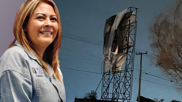 Por temor a la derrota, destruyen espectaculares de Lucy Meza