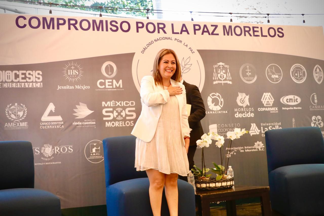 Lucy Meza asegura: "Firmes para reconstruir la paz en Morelos"