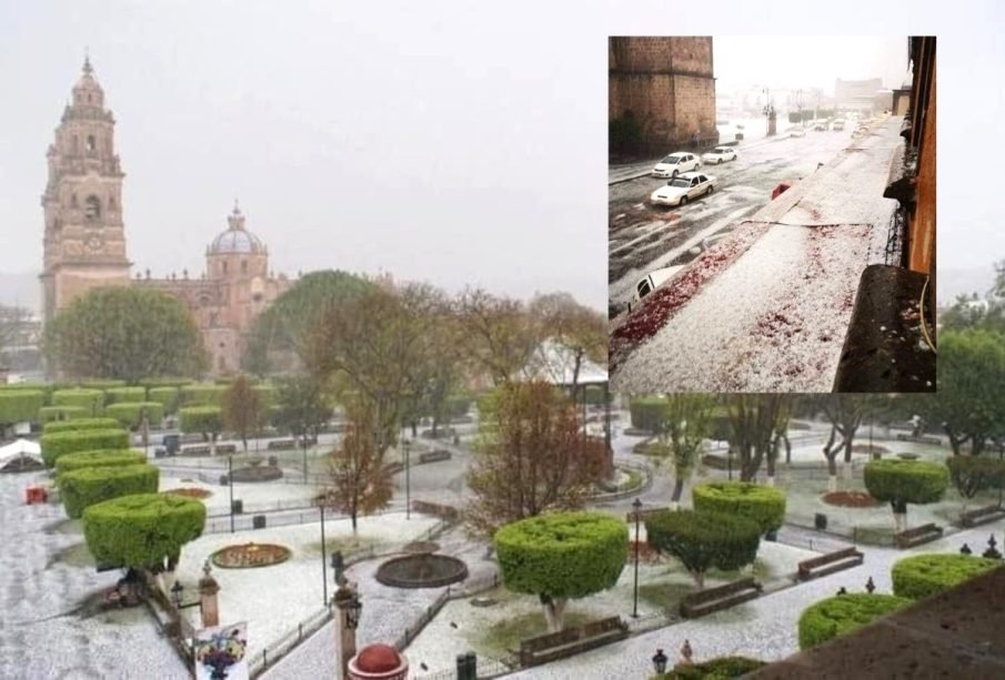 FOTOS: Así se pintó de blanco la ciudad de Morelia tras una granizada