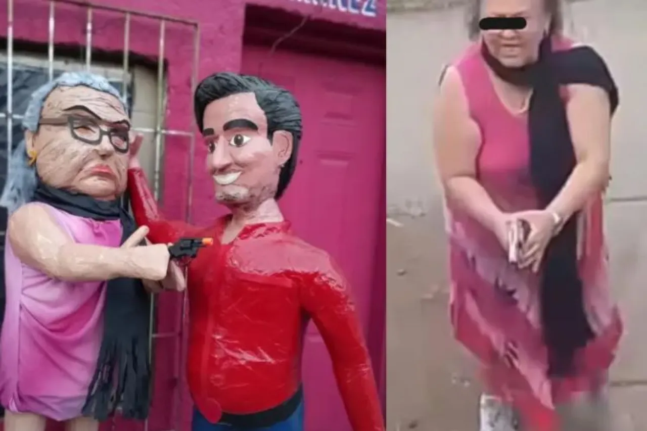 Crean piñata de abuelita sicaria y las críticas no se hacen esperar