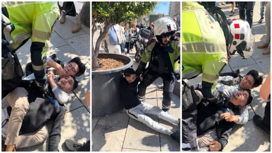 VIDEO: Turista chino frustra un robo en Barcelona ¡con llave milenaria!