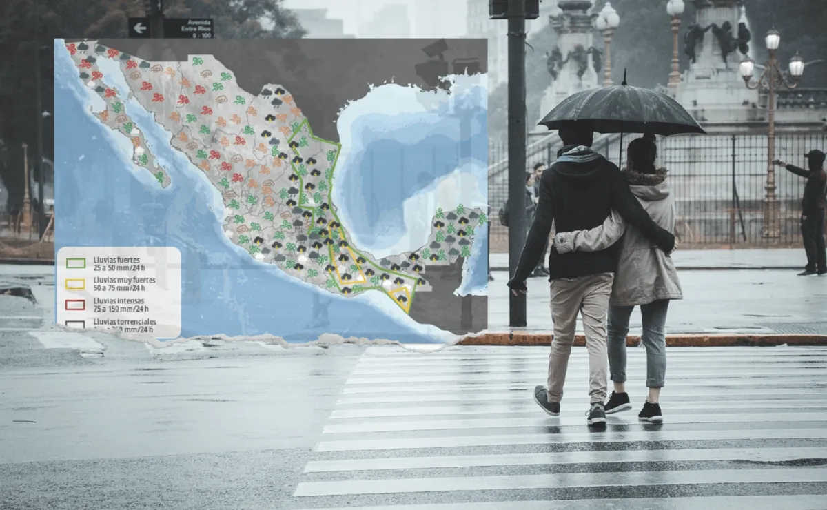 Clima: lluvias de intensas a fuertes en el noreste, oriente, centro y sur