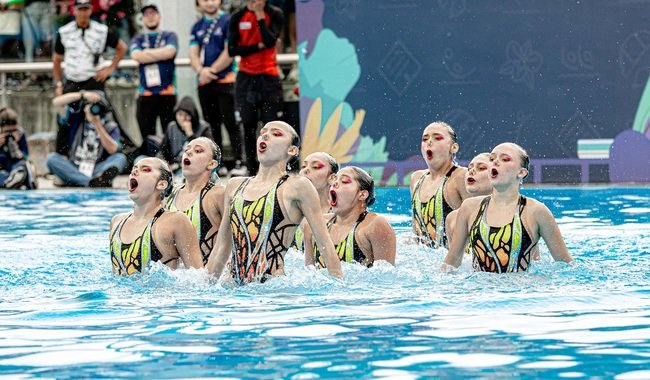 Natación artística suma cuatro oros en el Panamericano de Deportes Acuáticos Medellín 2025
