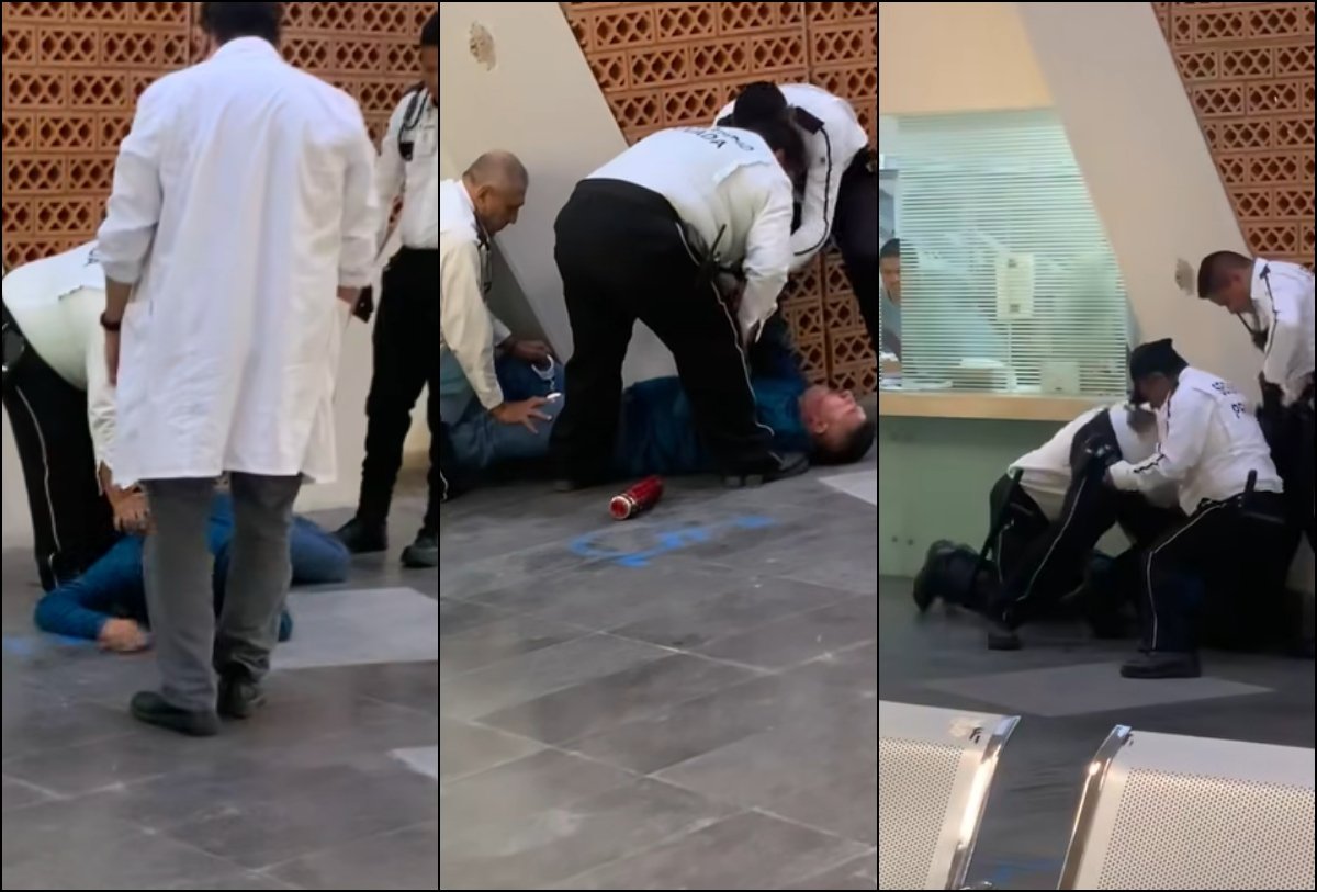 VIDEO: ¡Por pedir su medicina! Paciente convulsiona tras golpiza de guardias en clínica del IMSS