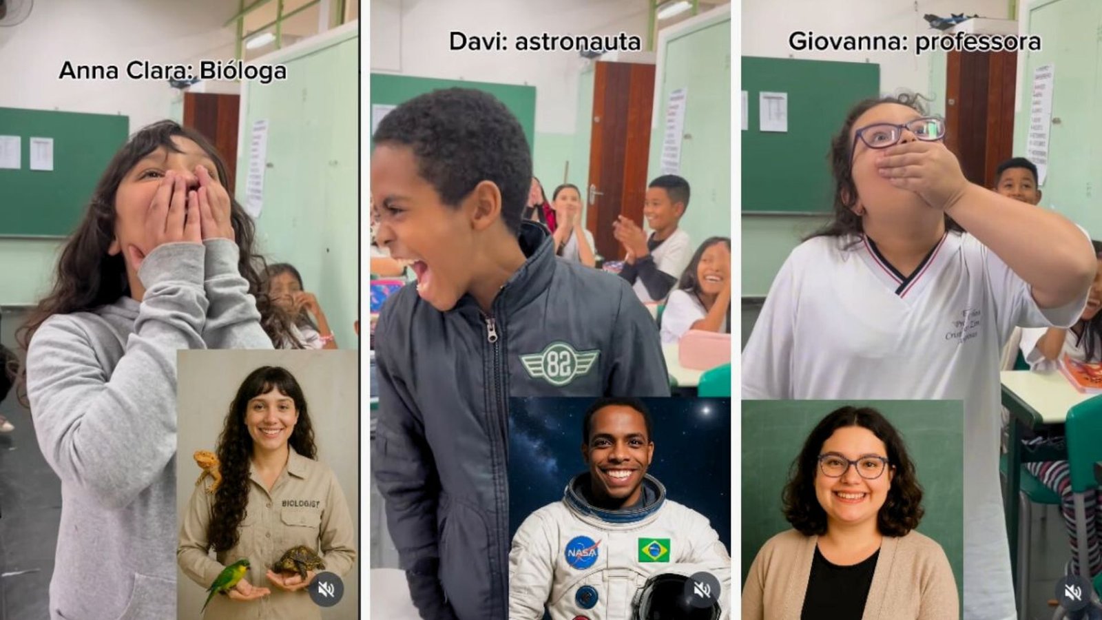 Docente brasileña crea retratos con IA de sus alumnos como profesionales del futuro