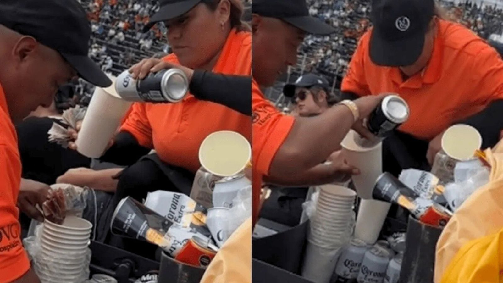 NASCAR: Vendedores echan agua sucia en vasos de cerveza y video se vuelve viral
