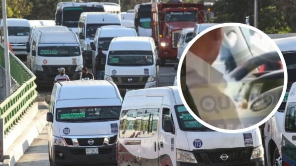 Captan a chofer de combi consumiendo presuntas drogas durante su ruta