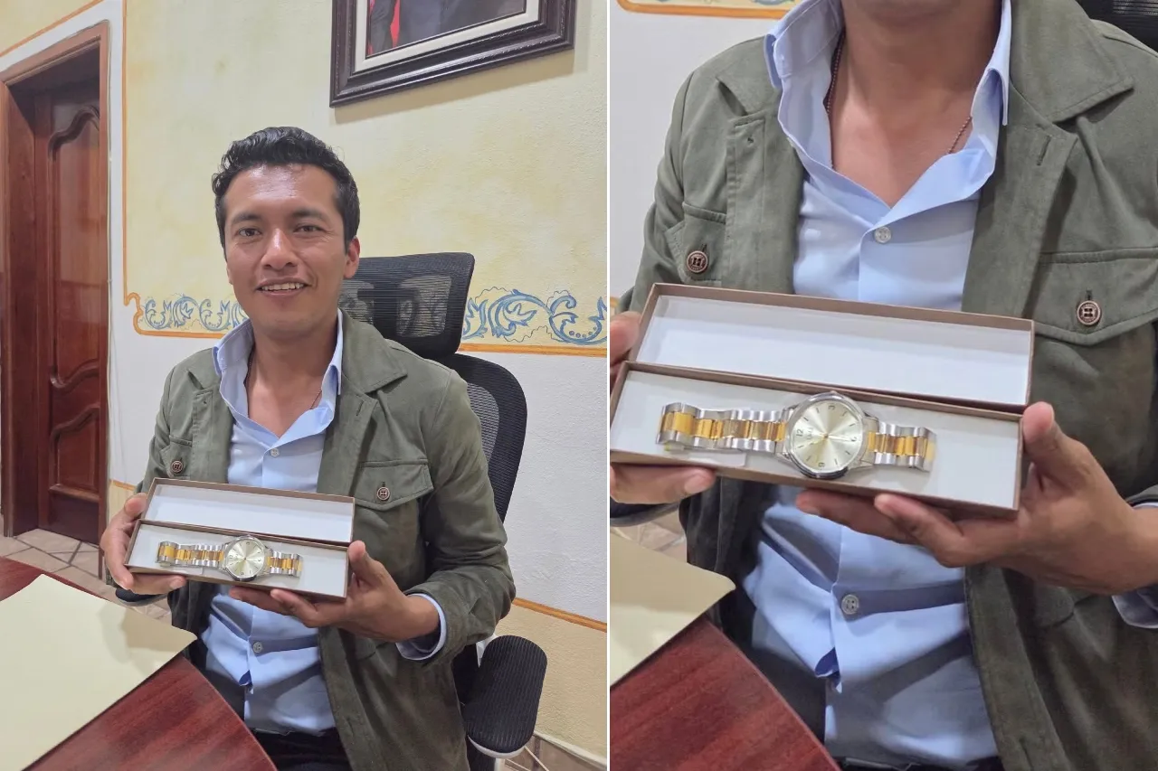 'Fue un regalo'; alcalde en Chiapas presume supuesto Rolex de 400 mil pesos