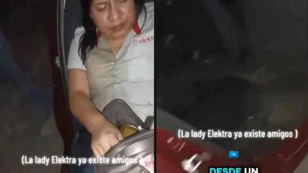 'Lady Elektra'; trabajadora ebria vomita auto de Uber y se niega a pagarle