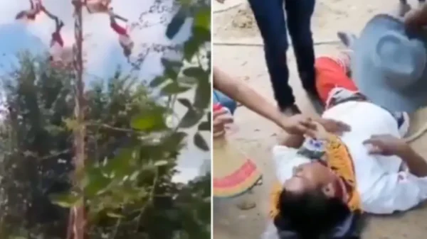 Se rompe el palo y caen 5 voladores de Papantla desde más de 10 metros en Veracruz (VIDEO)