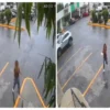 ¡Se salva de milagro! Mujer esquiva camioneta fuera de control en Monterrey (VIDEO)