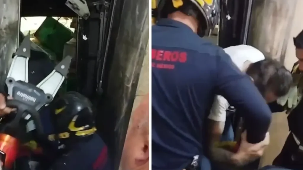 Elevador cae de quinto piso en la CDMX; hay 6 lesionados