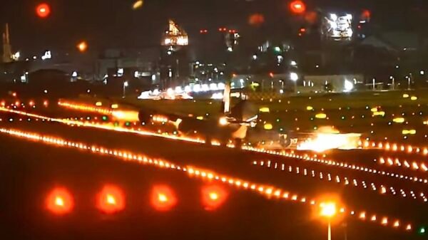 VIDEO: El accidentado aterrizaje de un Boeing 747 de UPS en Taiwán a causa de un tifón