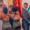Novio causa polémica por acercamiento a dama de honor en plena boda