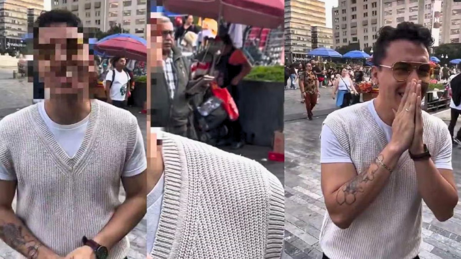 Vendedora de frituras hace del baño en plena calle frente a todos en CDMX