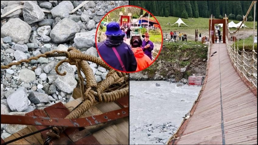 Tragedia en China: colapsa puente colgante de zona turística, reportan 5 muertos