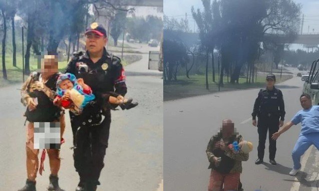 Mujer protege con su cuerpo a una bebé durante explosión en Iztapalapa; imágenes conmueven las redes