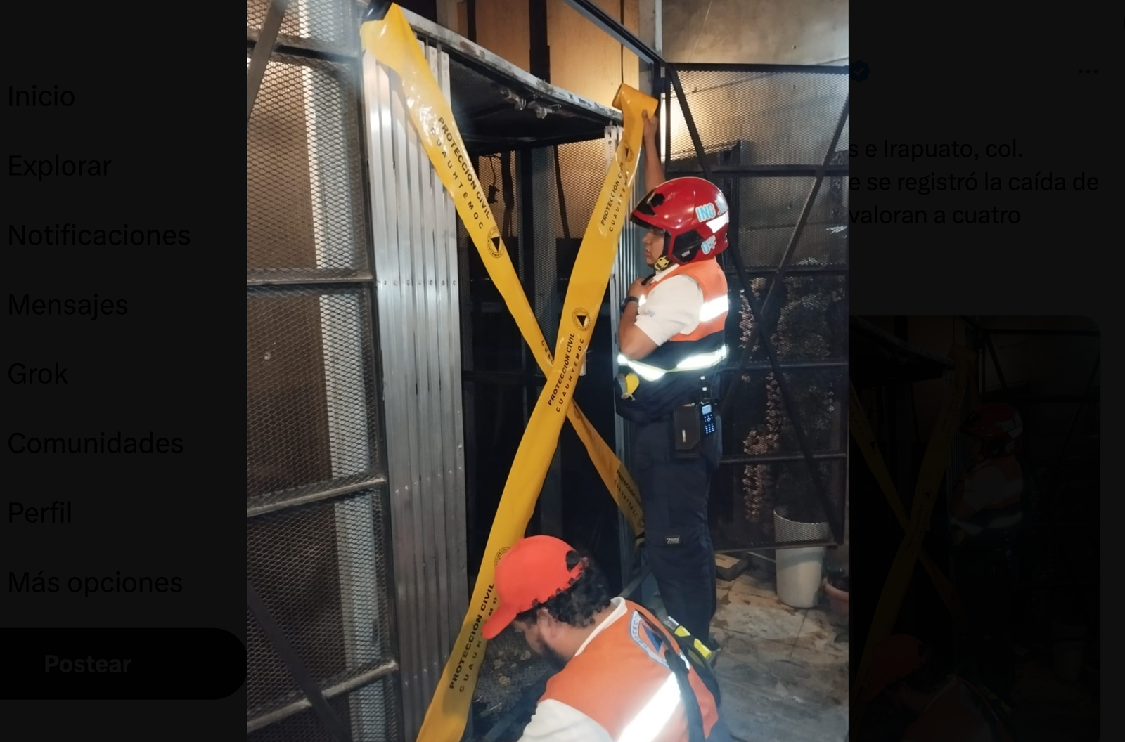 Así fue el desplome de un elevador en la colonia Condesa; ¿qué pasó?