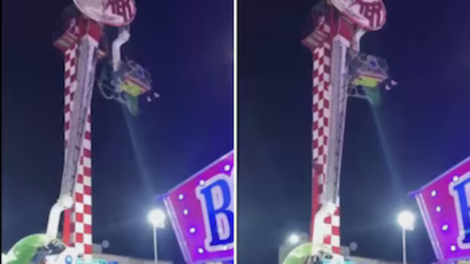 Se rompe juego mecánico en feria de Guanajuato y deja a personas atrapadas en el aire